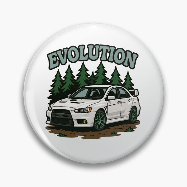 Item preview, Mitsubishi Evolution Pine Forest Drawing designed and sold by Slammed Sketches.
