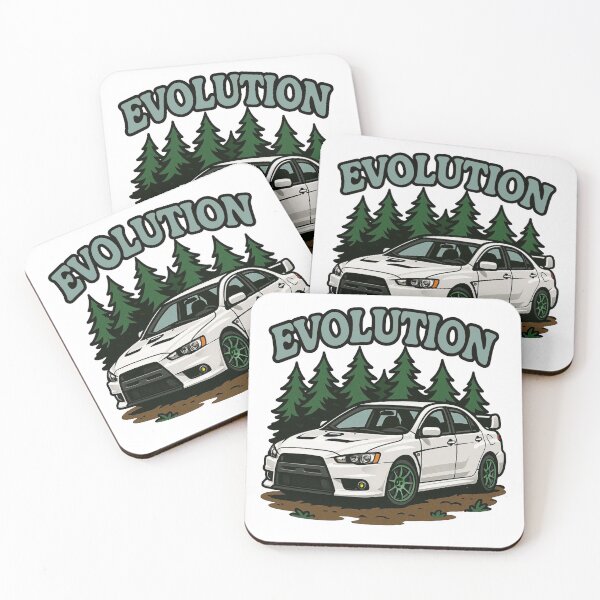 Item preview, Mitsubishi Evolution Pine Forest Drawing designed and sold by Slammed Sketches.
