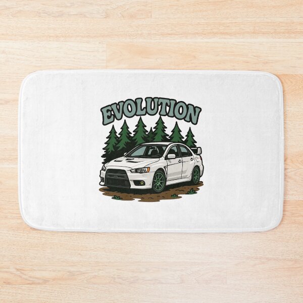 Item preview, Mitsubishi Evolution Pine Forest Drawing designed and sold by Slammed Sketches.