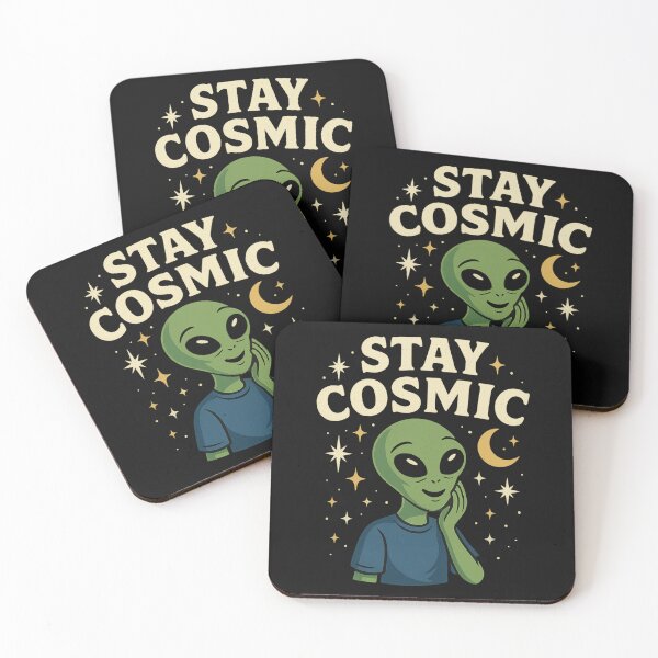 Item preview, Stay Cosmic – Uplifting Alien Illustration designed and sold by Kindloom.