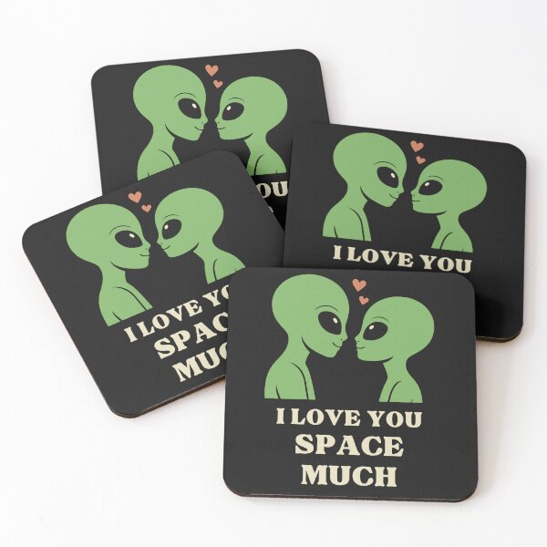 Item preview, I Love You Space Much – Cute Alien Couple designed and sold by Kindloom.