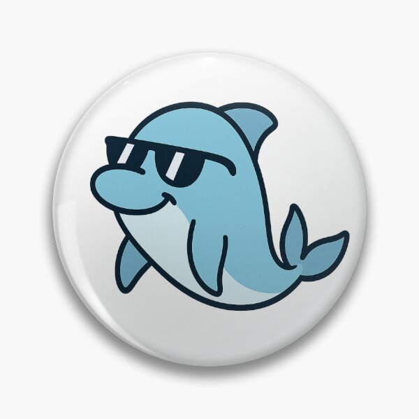 Item preview, Cartoon Dolphin with Glasses | Cute Character Illustration designed and sold by Poraqui.