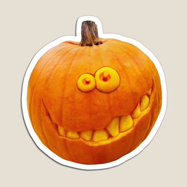 Item preview, Jack-o-lantern con dientes grandes y ojos saltones designed and sold by Jilles Creative Studio.