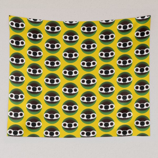 Item preview, The face of a Golden-collared macaw designed and sold by INKOYADO.