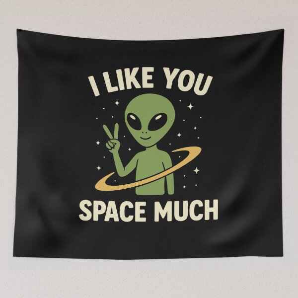Item preview, I Like You Space Much – Cute Alien Love Design designed and sold by Kindloom.