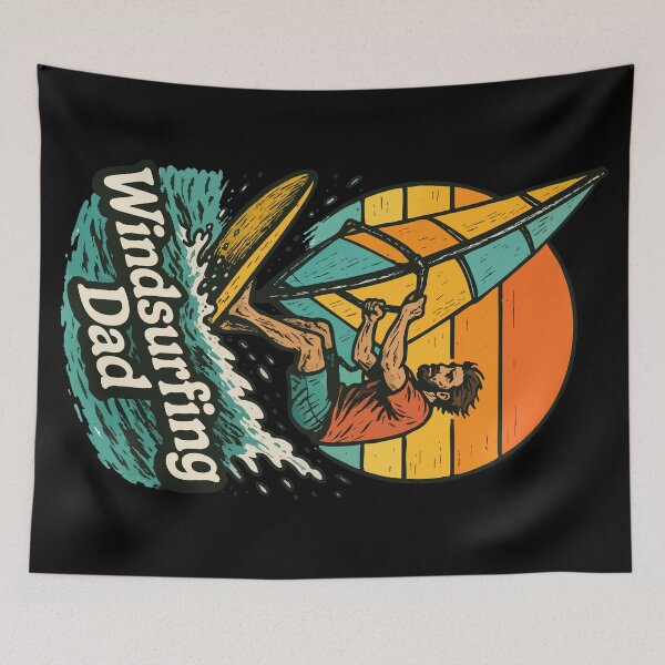 Item preview, Windsurfing Dad Retro designed and sold by TomFrontierArt.