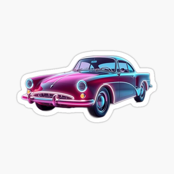 Item preview, Retro Neon Classic Car Art designed and sold by sharon1210.