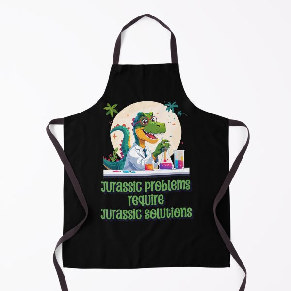 Item preview, Jurassic Problems Require Jurassic Solutions – Funny Dinosaur Scientist Design – Prehistoric Nerd Humor designed and sold by The Sticker Cove.