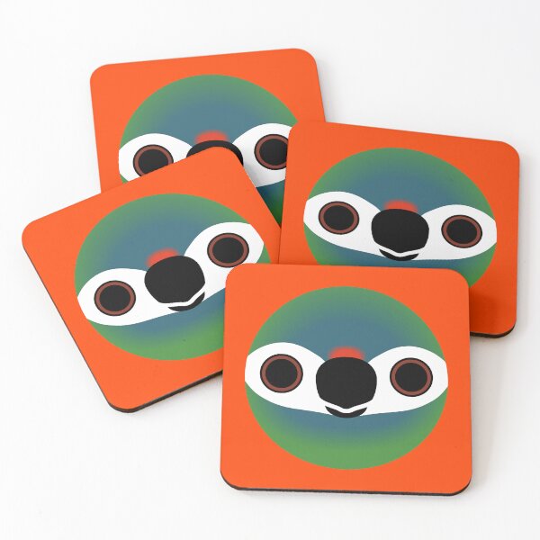 Item preview, The face of a Blue-winged macaw designed and sold by INKOYADO.