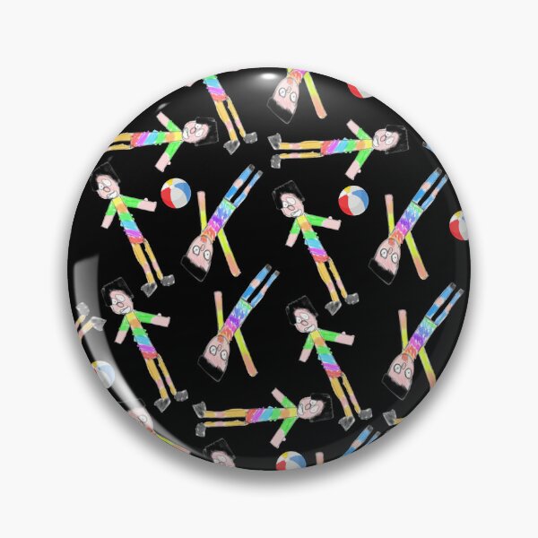 Item preview, colorful seamless doddle of kids playing ball black designed and sold by mariana83.