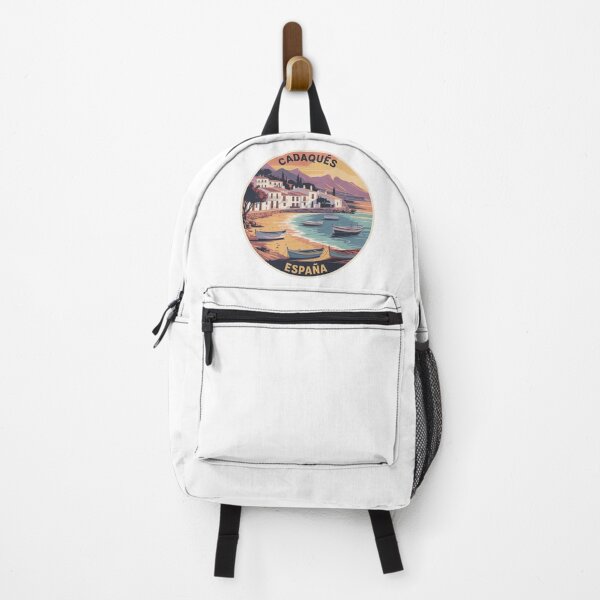 Item preview, Cadaqués España Seaside Art – Vintage Mediterranean Town with Boats, Reflections and Sunset Coastline designed and sold by CircinusStore.