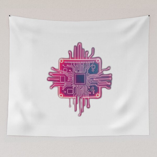 Item preview, Retro Neon Circuit Board Art designed and sold by sharon1210.