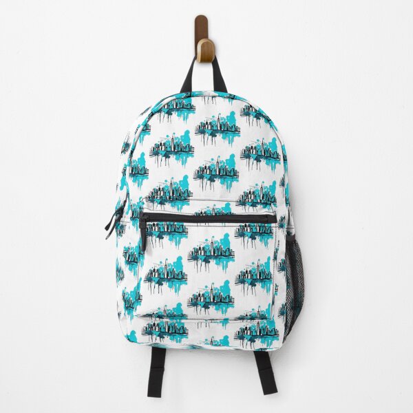 Item preview, Expressive City Skyline in Turquoise designed and sold by sharon1210.