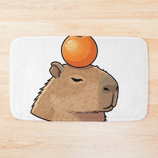 Item preview, Chilling Capybara with Orange - Just Vibing designed and sold by StickyGuys.