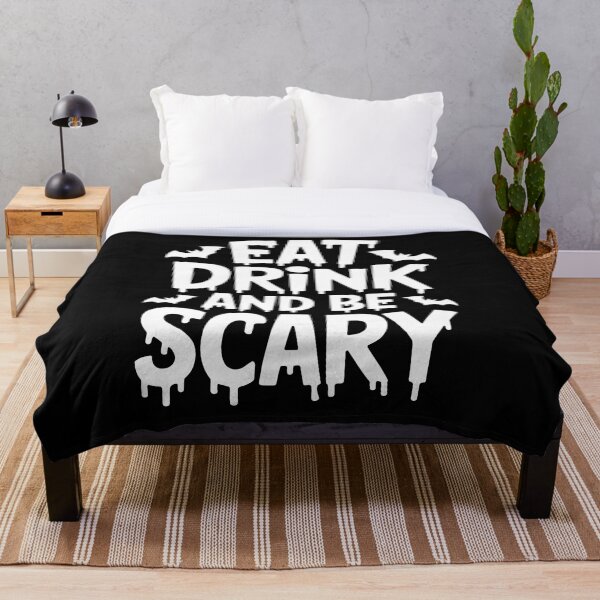 Item preview, Cita divertida de Halloween para comer, beber y dar miedo. Fuente espeluznante. designed and sold by Altered Pixels.