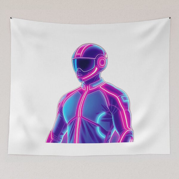 Item preview, Futuristic Athlete in Neon Glow designed and sold by sharon1210.