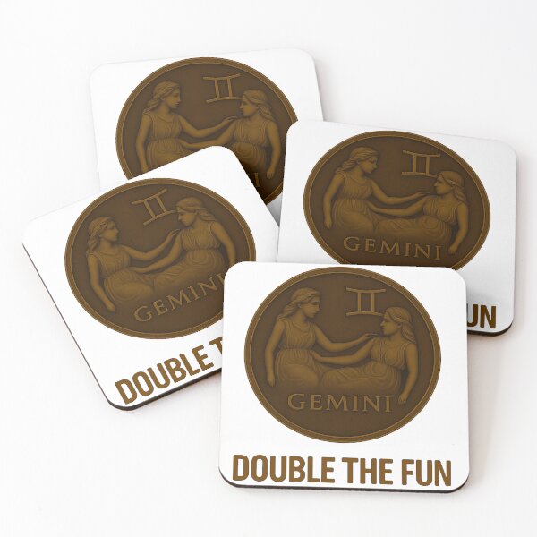 Item preview, Double the Fun – Gemini Zodiac Bronze Medallion Design designed and sold by © Zenscape Studio 2025.