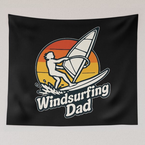 Item preview, Windsurfing Dad Surf Retro designed and sold by TomFrontierArt.