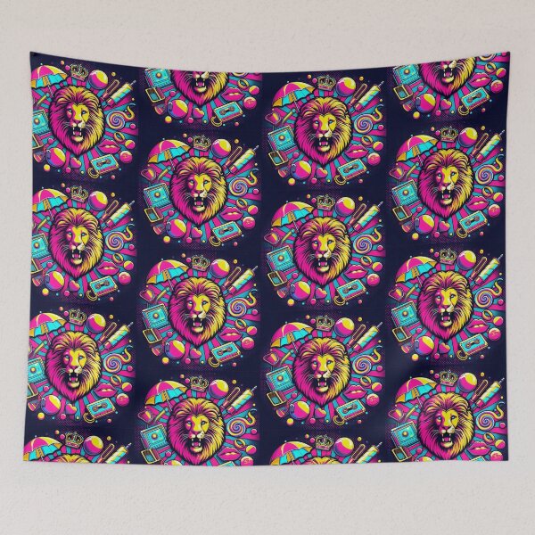 Item preview, Colorful popart style lion  designed and sold by Dogandesighn.