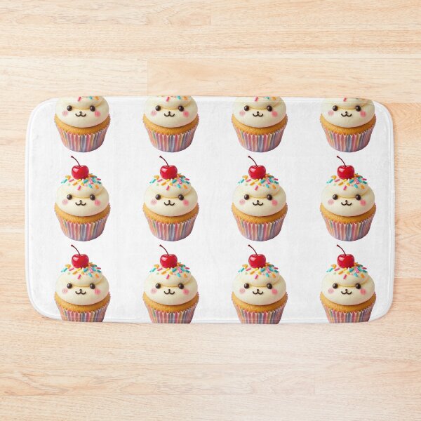Item preview, Smiling Kawaii Cupcake with Pastel Frosting & Sprinkles designed and sold by 001Haiba.