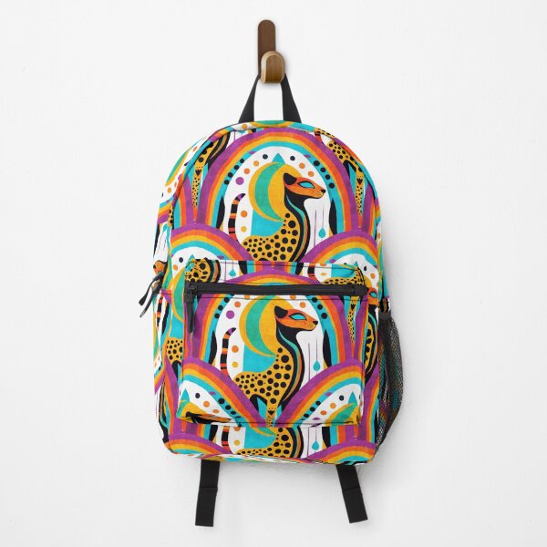 Item preview, Retro Rainbow Cheetah Bold Geometric Safari Pop Art Design designed and sold by Veata.
