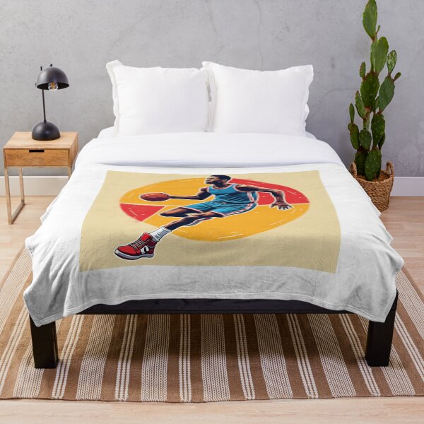 Artikelvorschau, Retro Basketball Dribble – Farbenfrohes Vintage Sportkunst-Design entworfen und verkauft von RonBear-Designs.