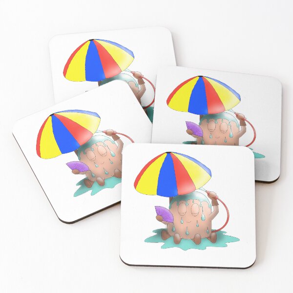 Item preview, Melted Cutie Under Umbrella – Funny Summer Character from Blubuniverse designed and sold by BlubUniverse.