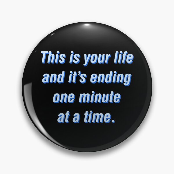 Item preview, This Is Your Life and It’s Ending One Minute at a Time – Fight Club Inspired – Blue Typography designed and sold by NiceHatHarry.