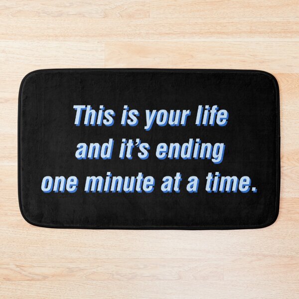 Item preview, This Is Your Life and It’s Ending One Minute at a Time – Fight Club Inspired – Blue Typography designed and sold by NiceHatHarry.