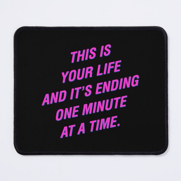 Item preview, This Is Your Life and It’s Ending One Minute at a Time – Fight Club Inspired – Pink Typography designed and sold by NiceHatHarry.