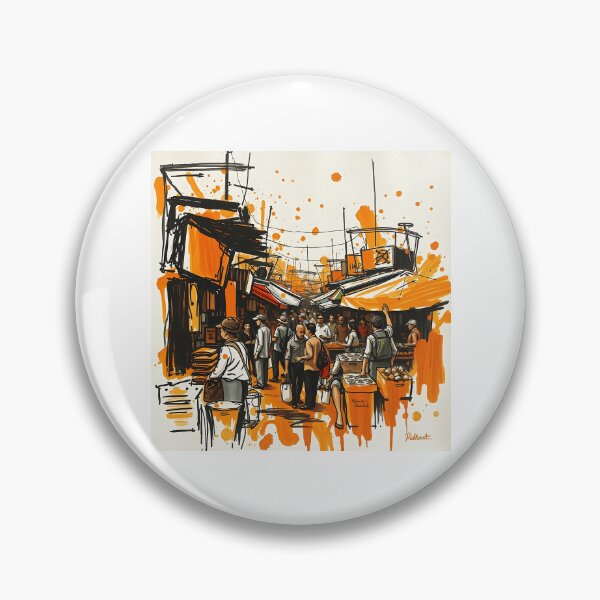 Item preview, Chaotic Market in Bold Brush Strokes designed and sold by sharon1210.