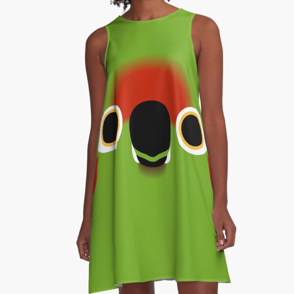 Item preview, The face of a Red-fronted macaw designed and sold by INKOYADO.
