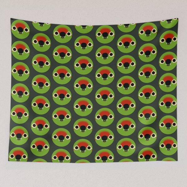 Item preview, The face of a Red-fronted macaw designed and sold by INKOYADO.