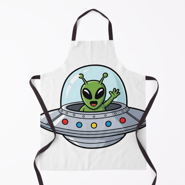 Item preview, Cute Alien in UFO Sticker - Retro Sci-Fi "Get In Loser" designed and sold by StickyGuys.