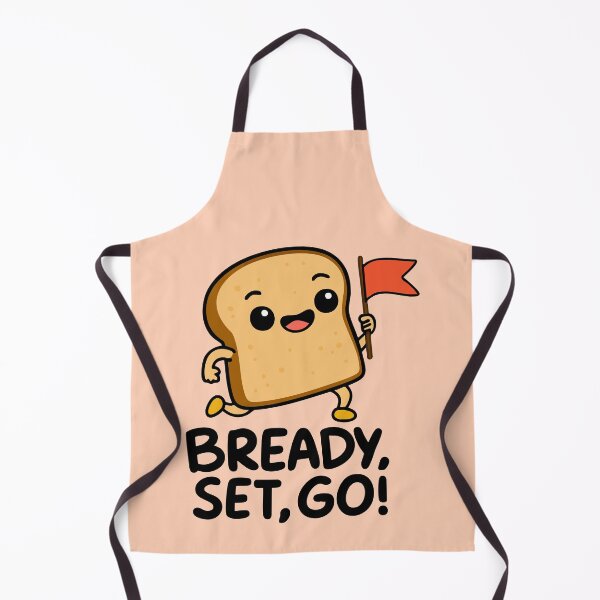 Item preview, Cute Bread Slice Cartoon – “Bready, Set, Go!” Funny Toast Art designed and sold by graphicnew.