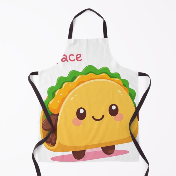 Item preview, Kawaii Taco with Lettuce & Cheese – Cute Smiling Snack designed and sold by 001Haiba.