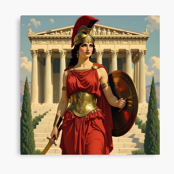 Item preview, Athena – Greek Goddess of Wisdom, Strategy, and Justice designed and sold by SoniaSarkali.