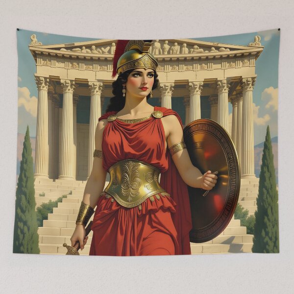 Item preview, Athena – Greek Goddess of Wisdom, Strategy, and Justice designed and sold by SoniaSarkali.