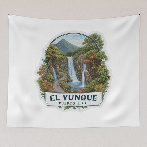 Item preview, Vintage Puerto Rico Waterfall Badge designed and sold by Blurbean.