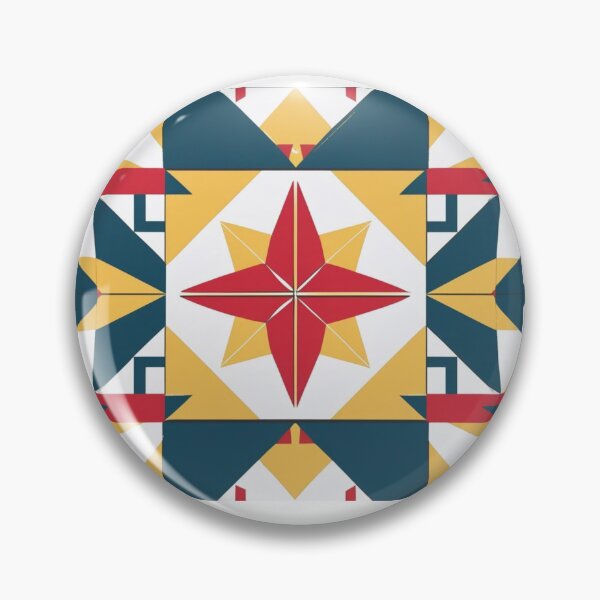 Item preview, Colorful Barn Quilt – Geometric Folk Art Design designed and sold by MerchVersum.