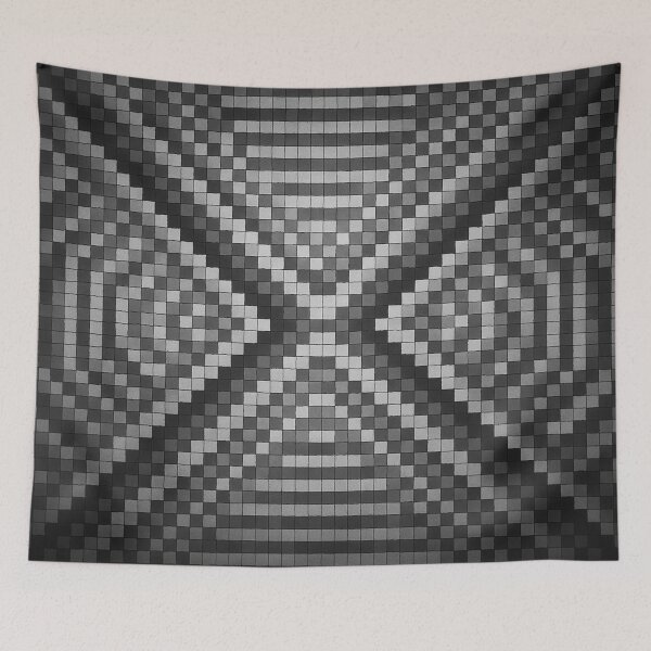 Item preview, Pixel dreams in gray squares designed and sold by Sigtrix.