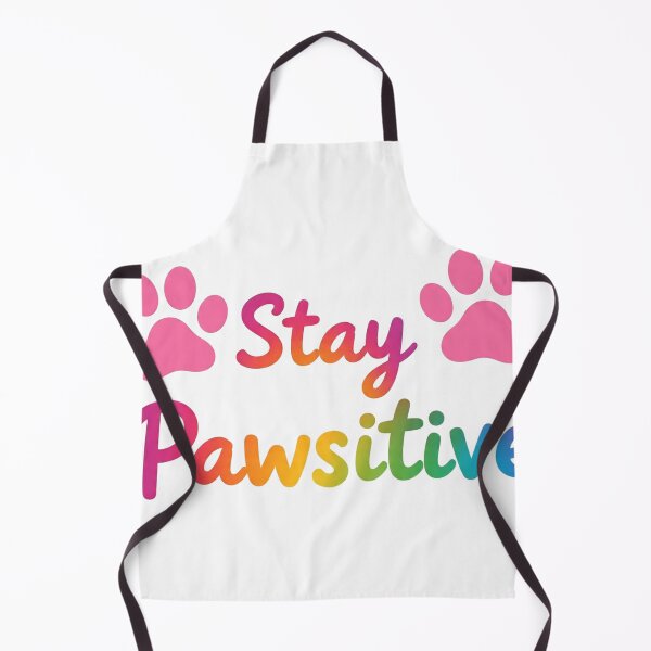 Item preview, Stay Pawsitive – Kawaii Rainbow Text with Paw Prints designed and sold by 001Haiba.
