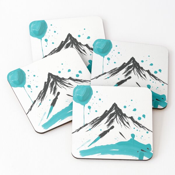 Item preview, Expressive Teal Mountain Art designed and sold by sharon1210.