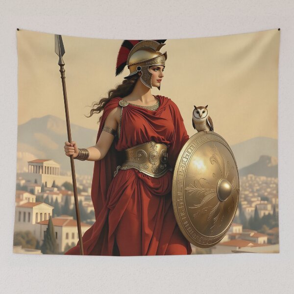 Item preview, Athena – Greek Goddess of Wisdom, Strategy, and Justice designed and sold by SoniaSarkali.
