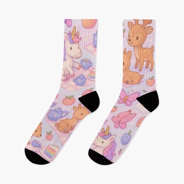 Item preview, Whimsical Fantasy Tea Party Pattern designed and sold by Furbulous Faces.