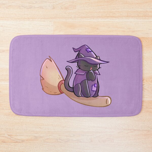 Item preview, Witch Cat on a Broom designed and sold by franzieart.