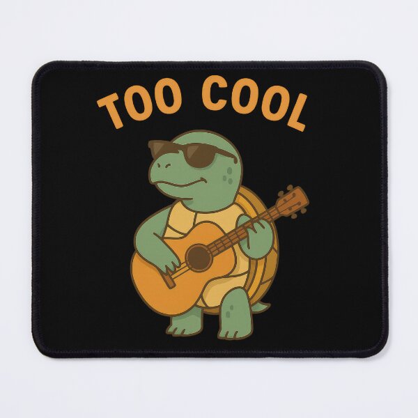 Item preview, Too Cool – Guitar Playing Turtle Cartoon with Sunglasses designed and sold by Enea Kelo.