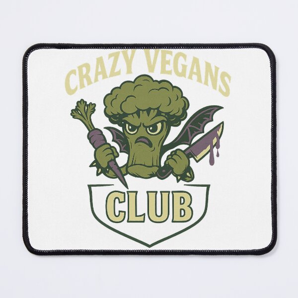 Item preview, Crazy Vegans Club - Gift for Vegan Punks Broccoli Humor Art designed and sold by Jarminis.