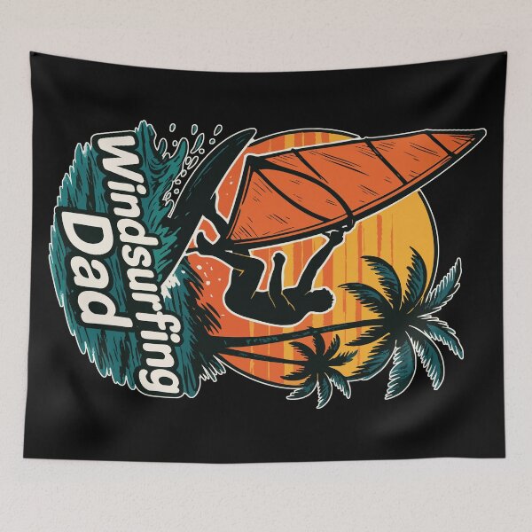 Item preview, Windsurfing Dad Summer Retro designed and sold by TomFrontierArt.