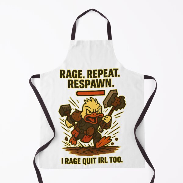 Item preview, Rage Repeat Respawn Duck Barbarian Gamer Design designed and sold by TeeTimeTreasure.
